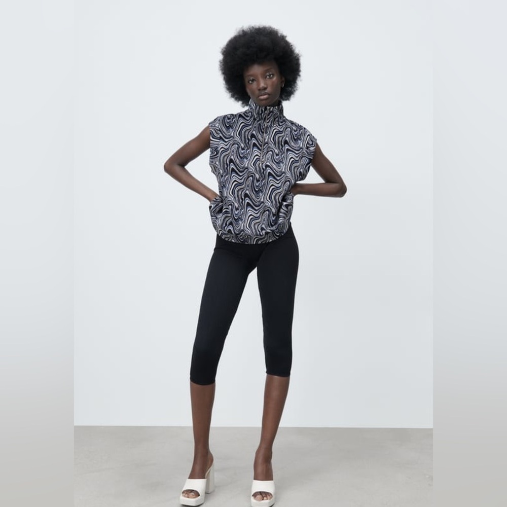 ZARA MEDIUM JACQUARD TOP